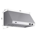 FORNO Biagio 36'' 600 CFM Wall Mount Range Hood in Stainless Steel, FRHWM5009-36 - Image 5
