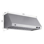 FORNO Biagio 48'' 1,200 CFM Wall Mount Range Hood in Stainless Steel, FRHWM5009-48 - Image 5