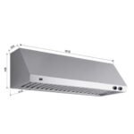 FORNO Biagio 60'' 1,200 CFM Wall Mount Range Hood in Stainless Steel, FRHWM5009-60 - Image 5
