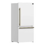 FORNO Espresso Milano 31" 17.2 cu. ft. Right Swing Refrigerator and Bottom Freezer in White with Silver Handles, FFFFD1785-31WHT - Image 2