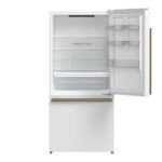 FORNO Espresso Milano 62" 34.4 cu. ft. Side-By-Side Refrigerator with Ice Maker in White with Antique Brass Accents, FFFFD1787-60WHT - Image 9