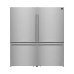 FORNO Espresso Milano 62" 34.4 cu. ft. Side-By-Side Refrigerator with Ice Maker in Stainless Steel, FFFFD1787-60S