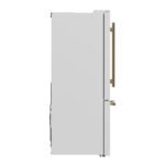 FORNO Espresso Gallipoli 30" 17.5 Cu. Ft. Refrigerator with Ice Maker in White with Antique Brass Handles, FFFFD1974-31WHT - Image 5