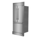 FORNO Gallipoli 35" 17.5 cu. ft. French Door Built-In Refrigerator in Stainless Steel with Ice Maker and Modern Trim Kit, FFFFD1974-35MG - Image 4