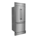 FORNO Gallipoli 35" 17.5 cu. ft. French Door Built-In Refrigerator in Stainless Steel with Ice Maker and Modern Trim Kit, FFFFD1974-35MG - Image 3