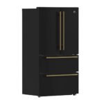 FORNO Espresso Moena 36" 19.2 cu. ft. Refrigerator with Ice Maker in Black with Silver Handles, FFRBI1820-36BLK - Image 6