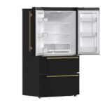 FORNO Espresso Moena 36" 19.2 cu. ft. Refrigerator with Ice Maker in Black with Antique Brass Handles, FFRBI1820-36BLK - Image 7