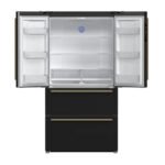 FORNO Espresso Moena 36" 19.2 cu. ft. Refrigerator with Ice Maker in Black with Antique Brass Handles, FFRBI1820-36BLK - Image 4