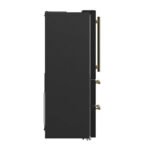 FORNO Espresso Moena 36" 19.2 cu. ft. Refrigerator with Ice Maker in Black with Antique Brass Handles, FFRBI1820-36BLK - Image 3
