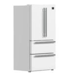FORNO Espresso Moena 36" 19.2 cu. ft. Refrigerator with Ice Maker in White with Silver Handles, FFRBI1820-36WHT - Image 4