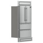 FORNO Moena 40" 19.2 cu. ft. French Door Built-In Refrigerator in Stainless Steel with Ice Maker and Modern Trim Kit, FFRBI1820-40MG - Image 2