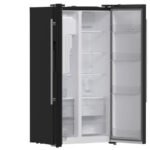 FORNO Espresso Salerno 36" 20 cu. ft. Side-By-Side Refrigerator with Water and Ice Dispenser in Black with Antique Brass Handles - Image 7