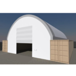 Front Wall with Winch door for Container Canopy Shelter 40'x40'x13' - Image 3