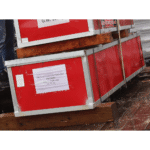 Front cover with Winch door for Shipping Container Canopy Shelter 40'x40'x11' - Image 4