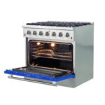 FORNO Galiano 36" 5.36 cu. ft. Gas Range with 6 Italian Burners in Blue, FFSGS6244-36BLU - Image 4