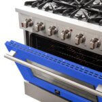 FORNO Galiano 36" 5.36 cu. ft. Gas Range with 6 Italian Burners in Blue, FFSGS6244-36BLU - Image 6