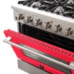 FORNO Galiano 36" 5.36 cu. ft. Gas Range with 6 Italian Burners in Red, FFSGS6244-36RED - Image 6