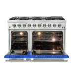 FORNO Galiano 48" 6.58 cu. ft. Gas Range with 8 Italian Burners in Blue, FFSGS6244-48BLU - Image 2