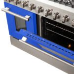 FORNO Galiano 48" 6.58 cu. ft. Gas Range with 8 Italian Burners in Blue, FFSGS6244-48BLU - Image 6