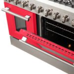 FORNO Galiano 48" 6.58 cu. ft. Gas Range with 8 Italian Burners in Red, FFSGS6244-48RED - Image 6