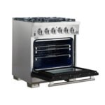 FORNO Capriasca 30″ 4.32 cu. ft. Gas Range with 5 Italian Burners in Black, FFSGS6260-30BLK - Image 4