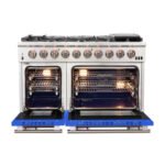 FORNO Capriasca 48″ 6.58 cu. ft. Gas Range with 8 Italian Burners in Blue, FFSGS6260-48BLU - Image 2