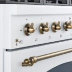 FORNO Antico 36" 4.5 cu. ft. Gas Range with 6 Sealed Burners in White with Antique Brass Accents, FFSGS6219-36WHT - Image 2
