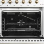 FORNO Antico 48" 5.5 cu. ft. Gas Range with 8 Sealed Burners and Griddle in White with Antique Brass Accents, FFSGS6219-48WHT - Image 7