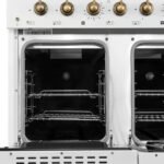 FORNO Antico 48" 5.5 cu. ft. Gas Range with 8 Sealed Burners and Griddle in White with Antique Brass Accents, FFSGS6219-48WHT - Image 8