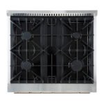 FORNO Marco 30" 4.32 cu.ft. Gas Range with 4 Burners and Temperature Gauge in Black with Antique Brass Accents, FFSGS6277-30BLK - Image 4