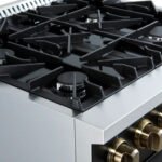 FORNO Marco 30" 4.32 cu.ft. Gas Range with 4 Burners and Temperature Gauge in Black with Antique Brass Accents, FFSGS6277-30BLK - Image 3