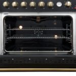 FORNO Marco 36" 5.36 cu.ft. Gas Range with 6 Burners and Temperature Gauge in Black with Antique Brass Accents, FFSGS6277-36BLK - Image 4