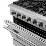 FORNO Marco 36" 5.36 cu.ft. Gas Range with 6 Burners and Built-In Temperature Gauge, FFSGS6277-36 - Image 7