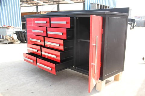 Steelman 7 FT Work Bench with 10 Drawers & 2 Cabinets