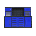 7' Garage Workbench Cabinet (18 Drawers & 4 Cabinets & Pegboard) - Image 2