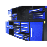 7' Garage Workbench Cabinet (18 Drawers & 4 Cabinets & Pegboard) - Image 12