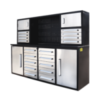 7' Garage Workbench Cabinet (18 Drawers & 4 Cabinets & Pegboard) - Image 4