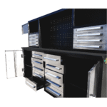 7' Garage Workbench Cabinet (18 Drawers & 4 Cabinets & Pegboard) - Image 5