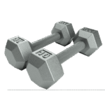 6 Sided Cast Iron Dumbbell (05-100 lbs Sets) - Image 3