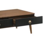 Amigo Black Veneer Coffee Table with Walnut Accents – Soft-Close Drawers & Easy Assembly Solution - Image 5