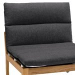 Arno Outdoor Modular Teak Wood Chair with Charcoal Olefin Cushion - Weather-Resistant Comfort! - Image 5