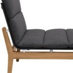 Arno Outdoor Modular Teak Wood Chair with Charcoal Olefin Cushion - Weather-Resistant Comfort! - Image 6