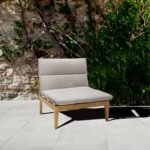 Arno Outdoor Modular Teak Wood Chair with Charcoal Olefin Cushion - Weather-Resistant Comfort! - Image 17