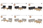Arno Outdoor Modular Teak Wood Chair with Charcoal Olefin Cushion - Weather-Resistant Comfort! - Image 19