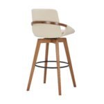 Baylor Swivel Barstool in Luxurious Faux Leather - Stylish & Durable Wood Frame for Modern Homes - Image 28