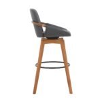 Baylor Swivel Barstool in Luxurious Faux Leather - Stylish & Durable Wood Frame for Modern Homes - Image 22