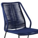 Clip Modern Steel and Woven Rope Outdoor Dining Chair Set of 2 - Comfortable and Stylish Addition - Image 14