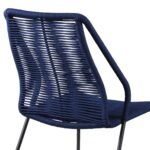 Clip Modern Steel and Woven Rope Outdoor Dining Chair Set of 2 - Comfortable and Stylish Addition - Image 15