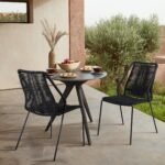 Clip Modern Steel and Woven Rope Outdoor Dining Chair Set of 2 - Comfortable and Stylish Addition - Image 10