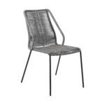 Clip Modern Steel and Woven Rope Outdoor Dining Chair Set of 2 - Comfortable and Stylish Addition - Image 26